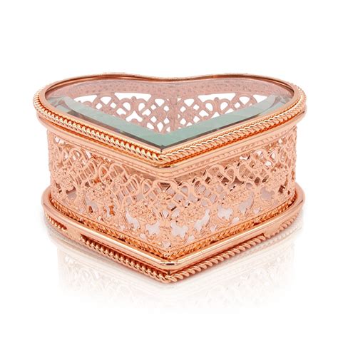 metallic rose gold box|Rose Gold Metallic Leather Jewelry Box .